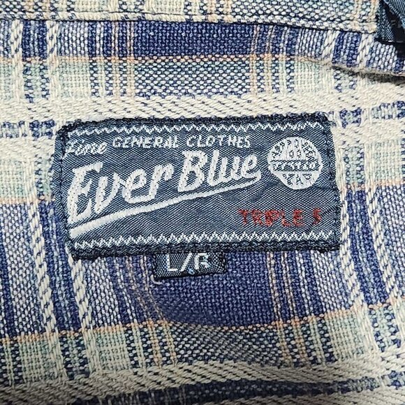 Vintage 70s western soft blue purple and white cotton plaid button-up shirt - Picture 7 of 15